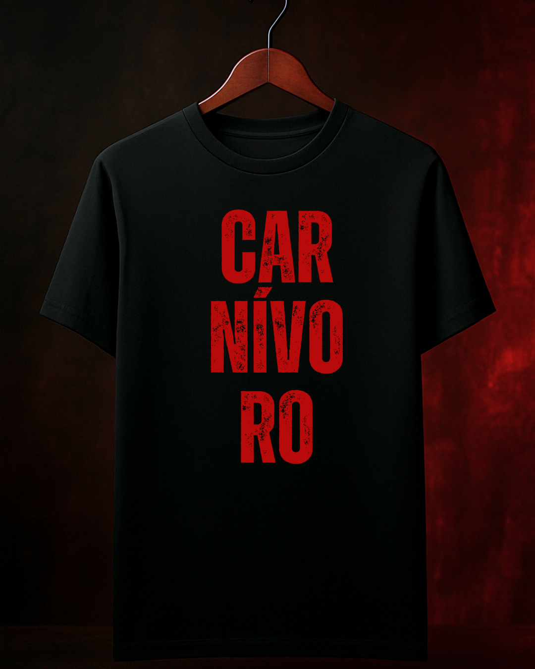 Camiseta Carnivoro Smokey Masculina Preta Algodão 100% Estampa Churrasco Tamanhos P ao 4G