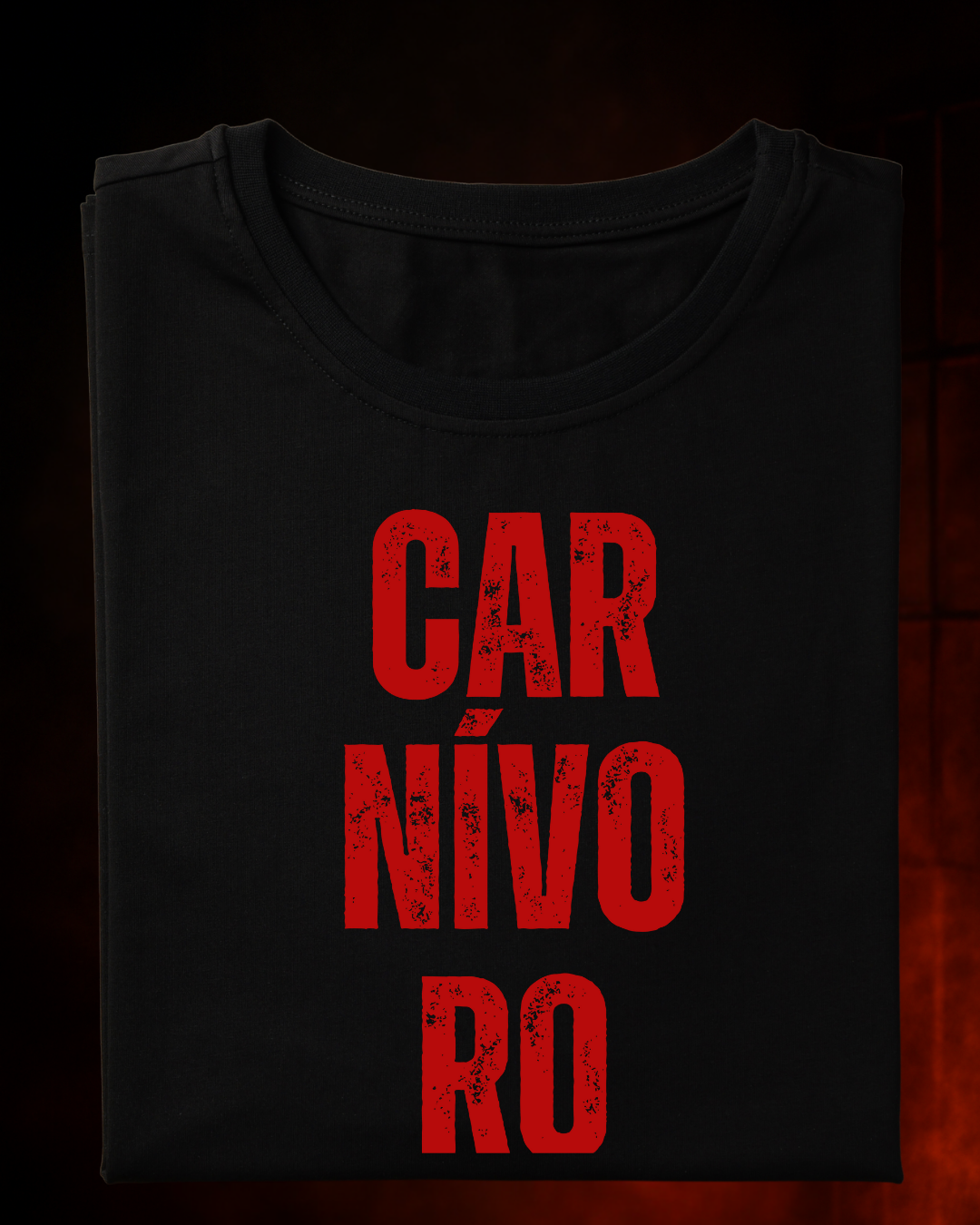 Camiseta Carnivoro Smokey Masculina Preta Algodão 100% Estampa Churrasco Tamanhos P ao 4G