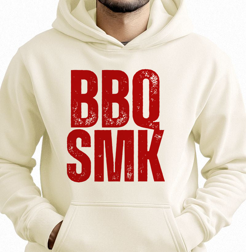 Moletom BBQ SMK Red detalhe estampa BBQ - Smokey Wear
