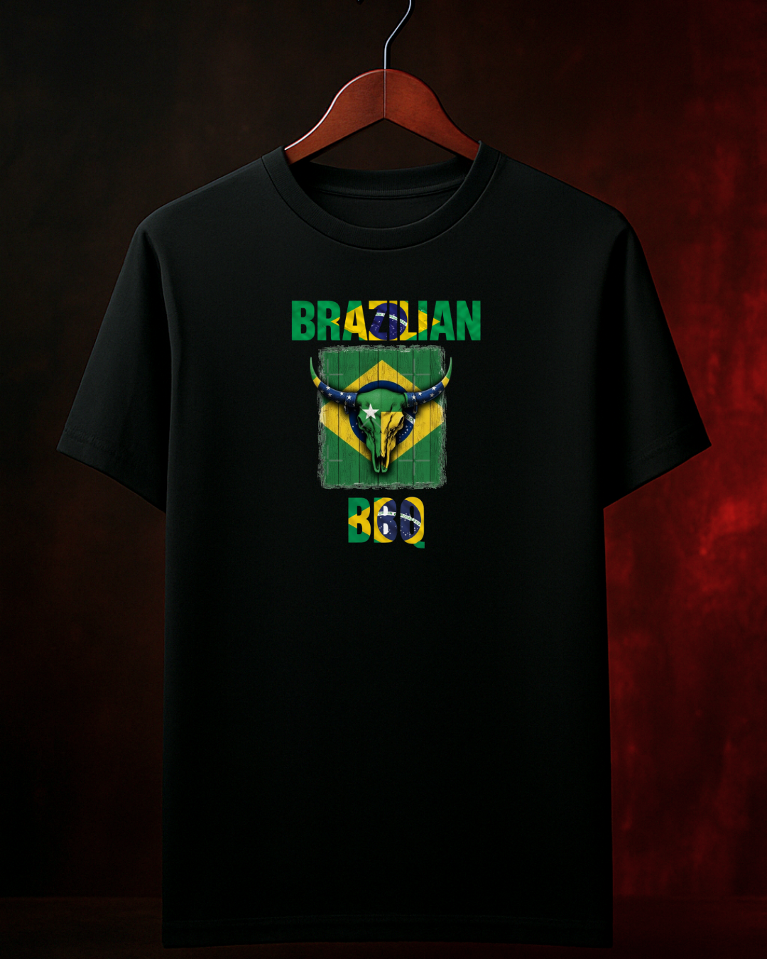 Camiseta Brazilian BBQ Raiz branca detalhe estampa - Smokey Wear
