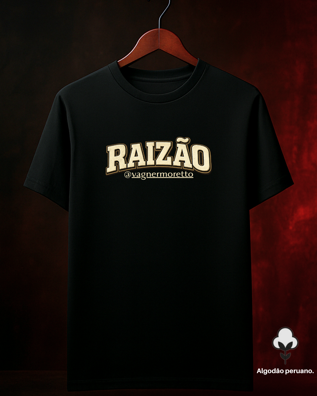Camiseta “RAIZÃO OFICIAL” | Preta | Algodão Peruano | P ao 4G