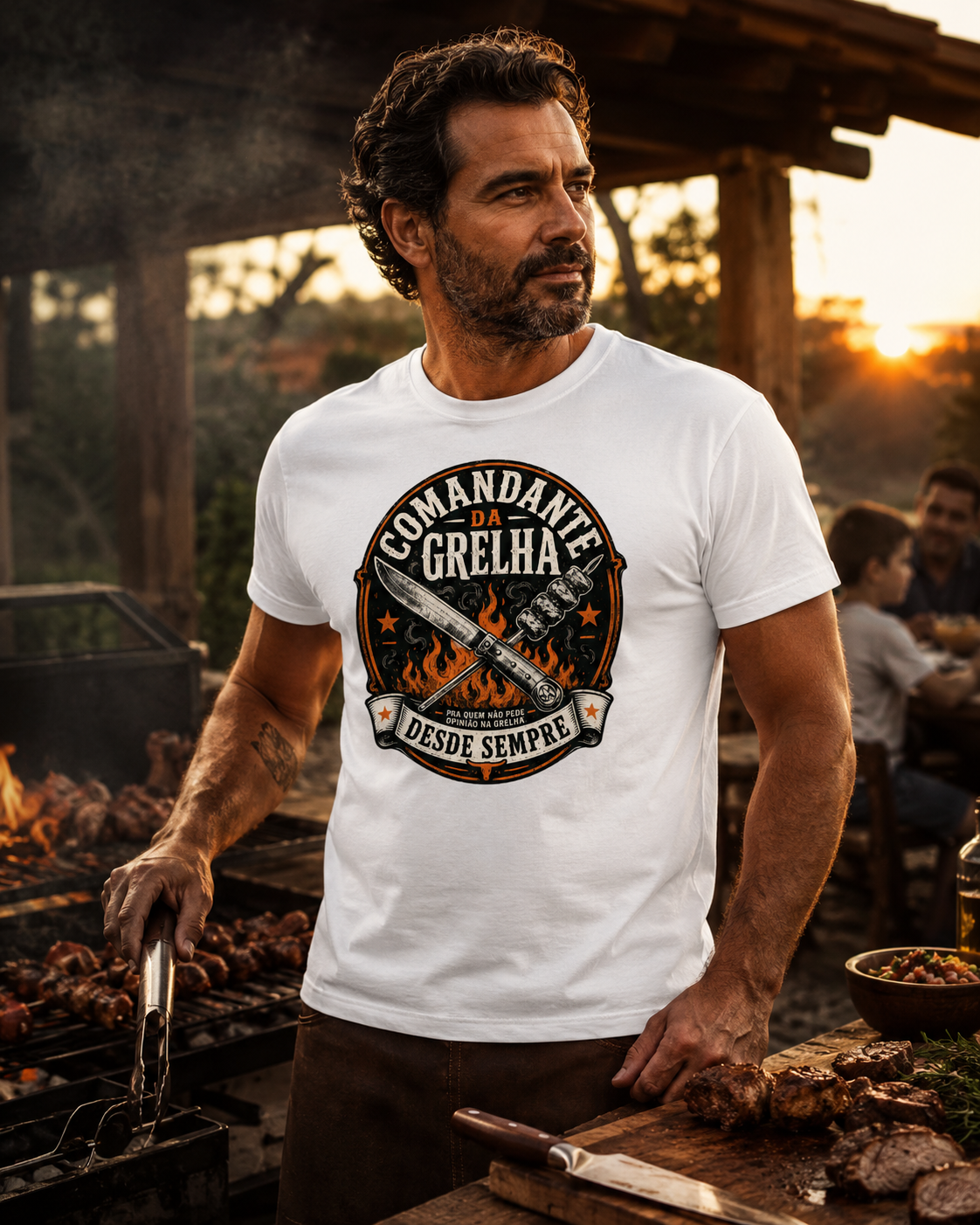 Camiseta Comandante da Grelha | Smkey Wear