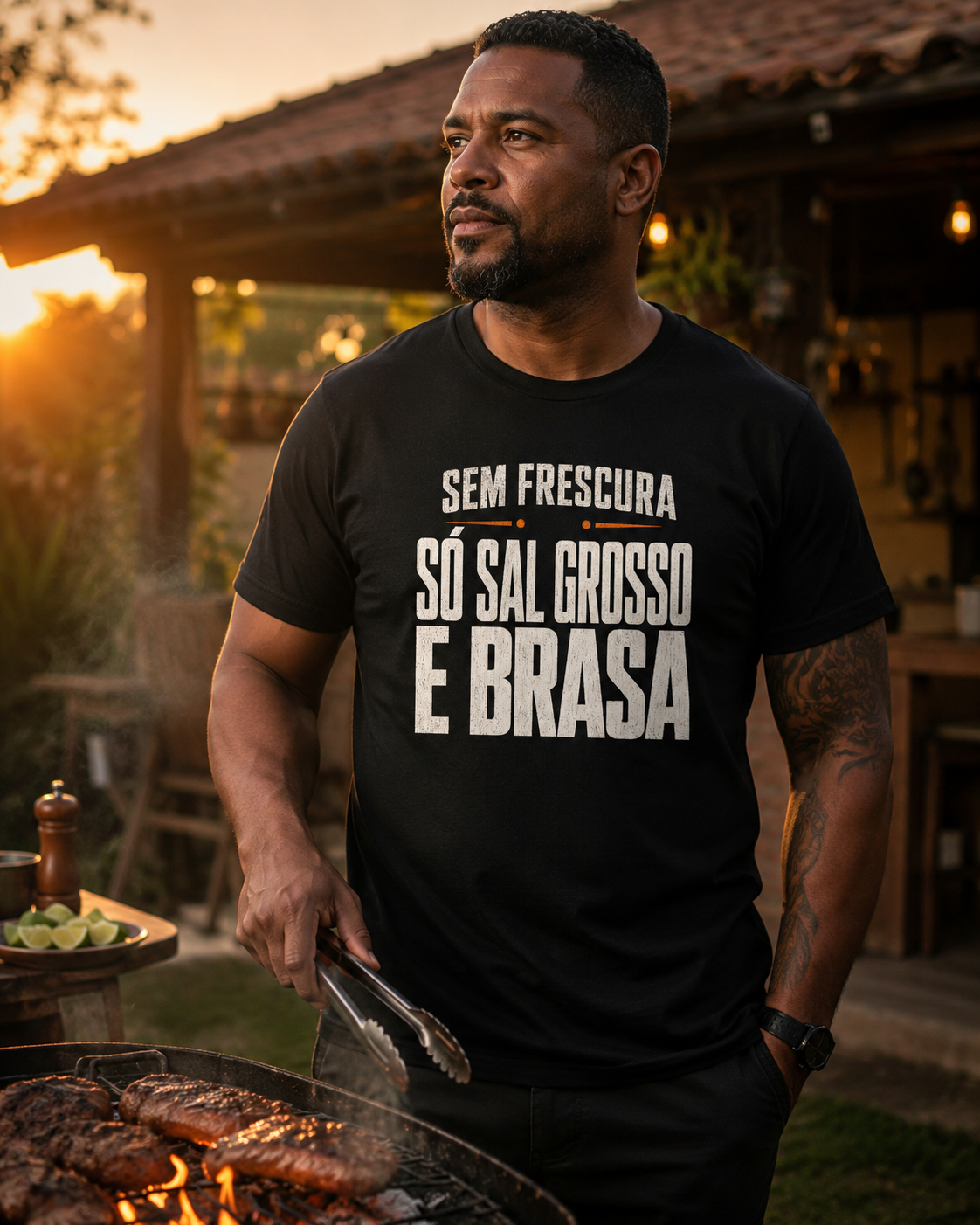 Camiseta Só Sal Grosso e Brasa | Smokey Wear