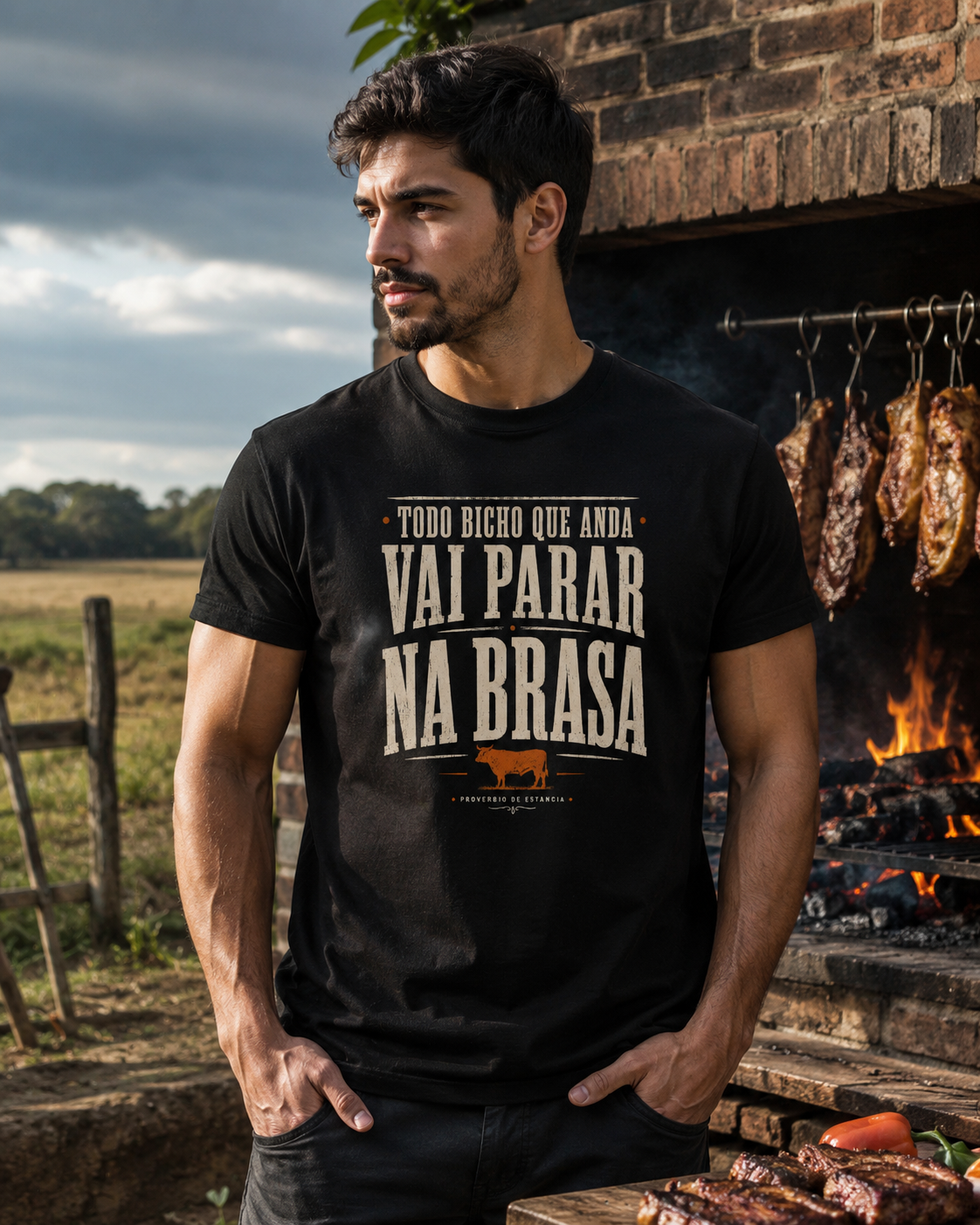 Camiseta Só Sal Grosso e Brasa | Smokey Wear