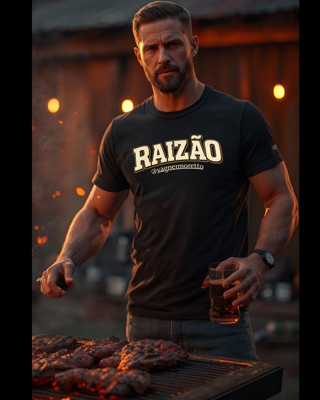 Camiseta Raizão Oficial vista frontal estampa - Smokey Wear