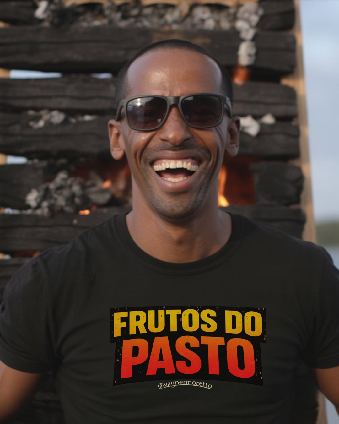 Camiseta Frutos do Pasto agro raiz carnívoro preta masculina - Smokey Wear