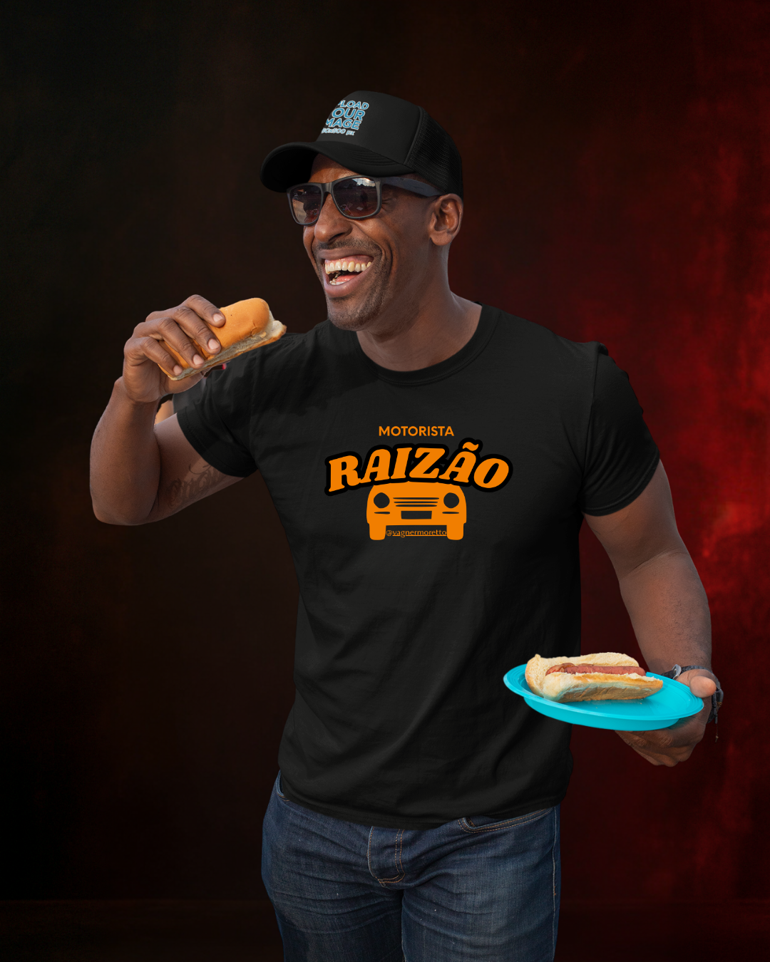 Camiseta Motorista Raizão estrada preta branca masculina - Smokey Wear