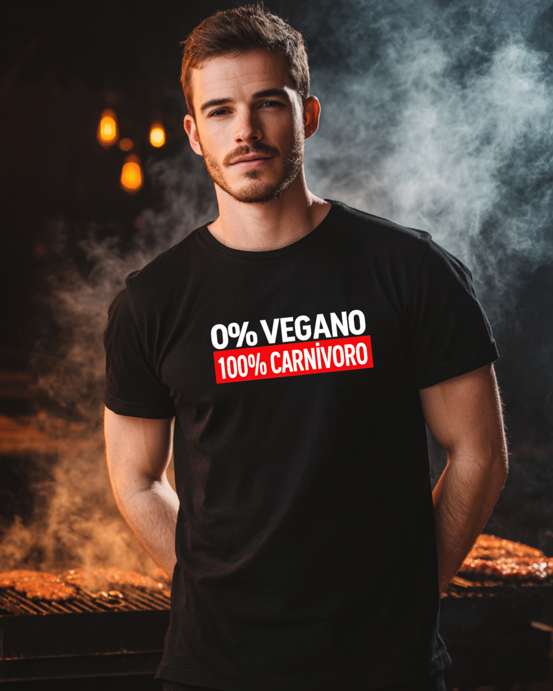 Camiseta Carnívoro Absoluto churrasco preta masculina - Smokey Wear