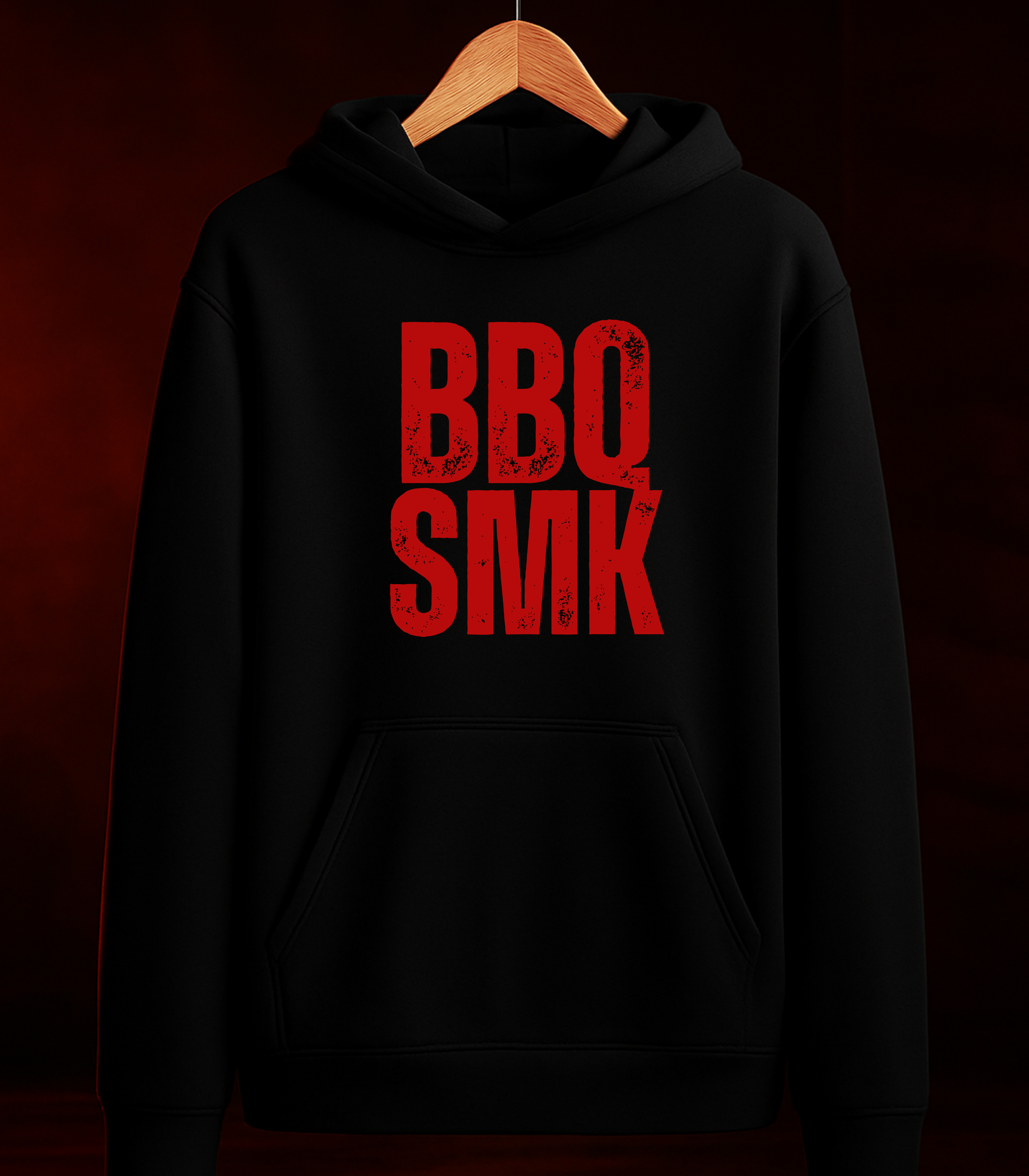 🔥 MOLETOM "BBQ SMK - RED" — Preto ou Branco | 100% Algodão | Tamanhos PP ao 3G 🔥