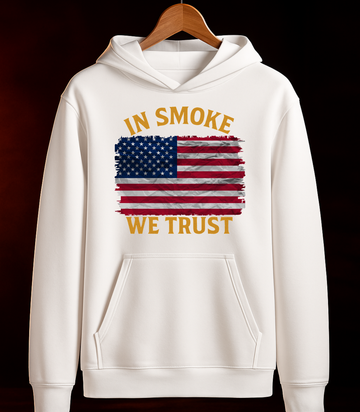 🔥 MOLETOM "IN SMOKE WE TRUST" — Preto ou Branco | 100% Algodão | Tamanhos PP ao 3G 🔥