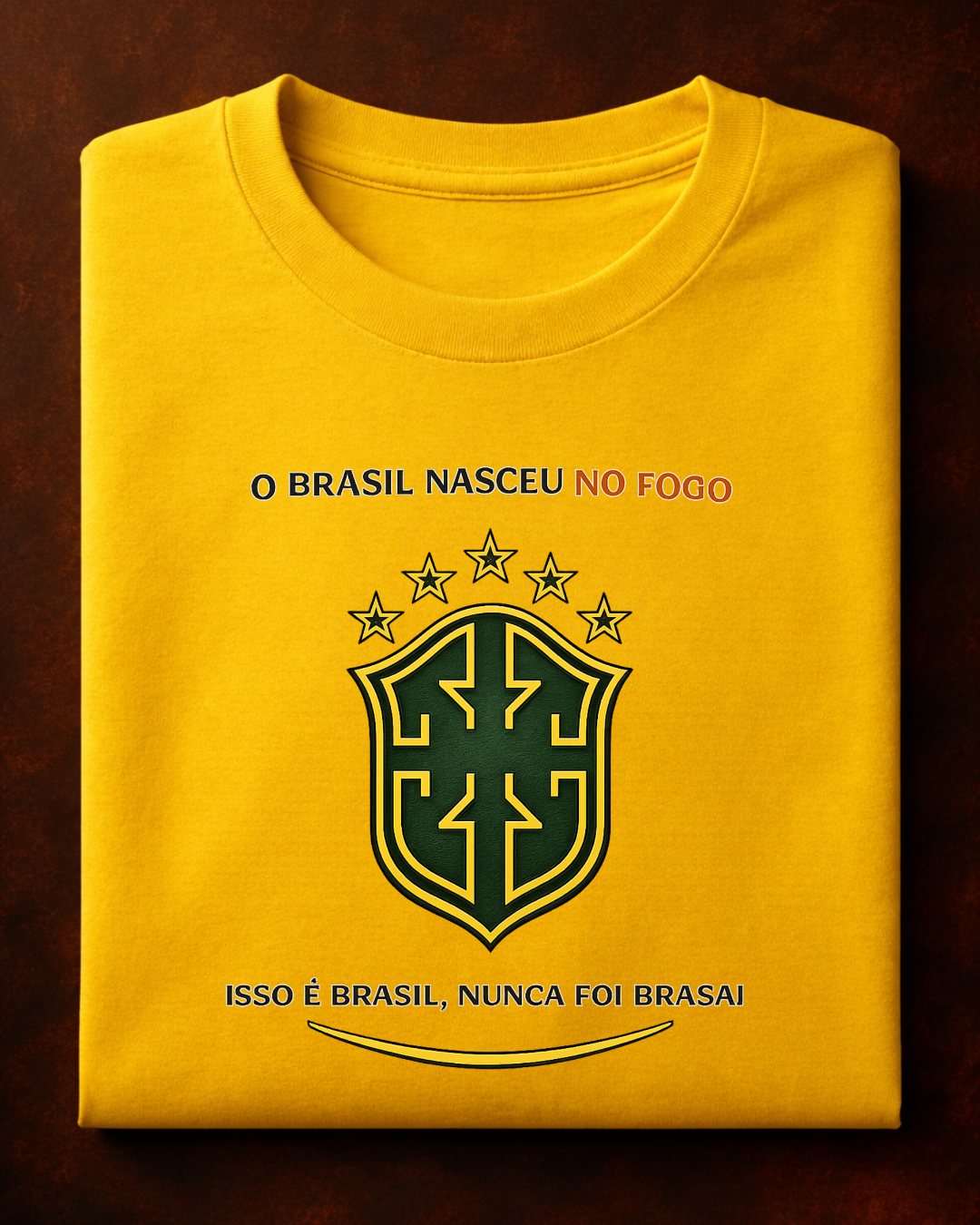 Camiseta Brasil Nunca Foi Brasa 2 detalhe estampa - Smokey Wear