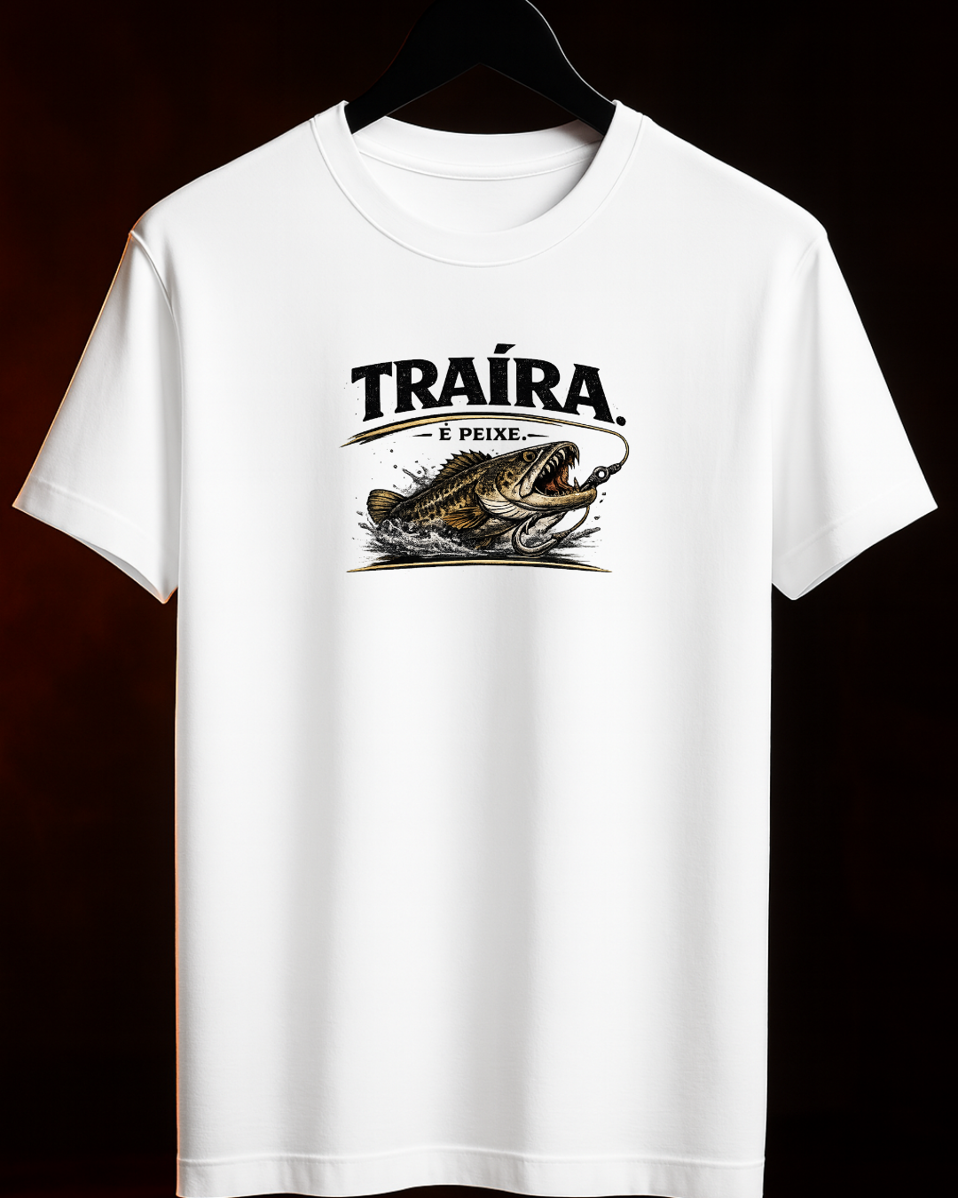 Camiseta Traíra é Peixe mockup vista frontal - Smokey Wear