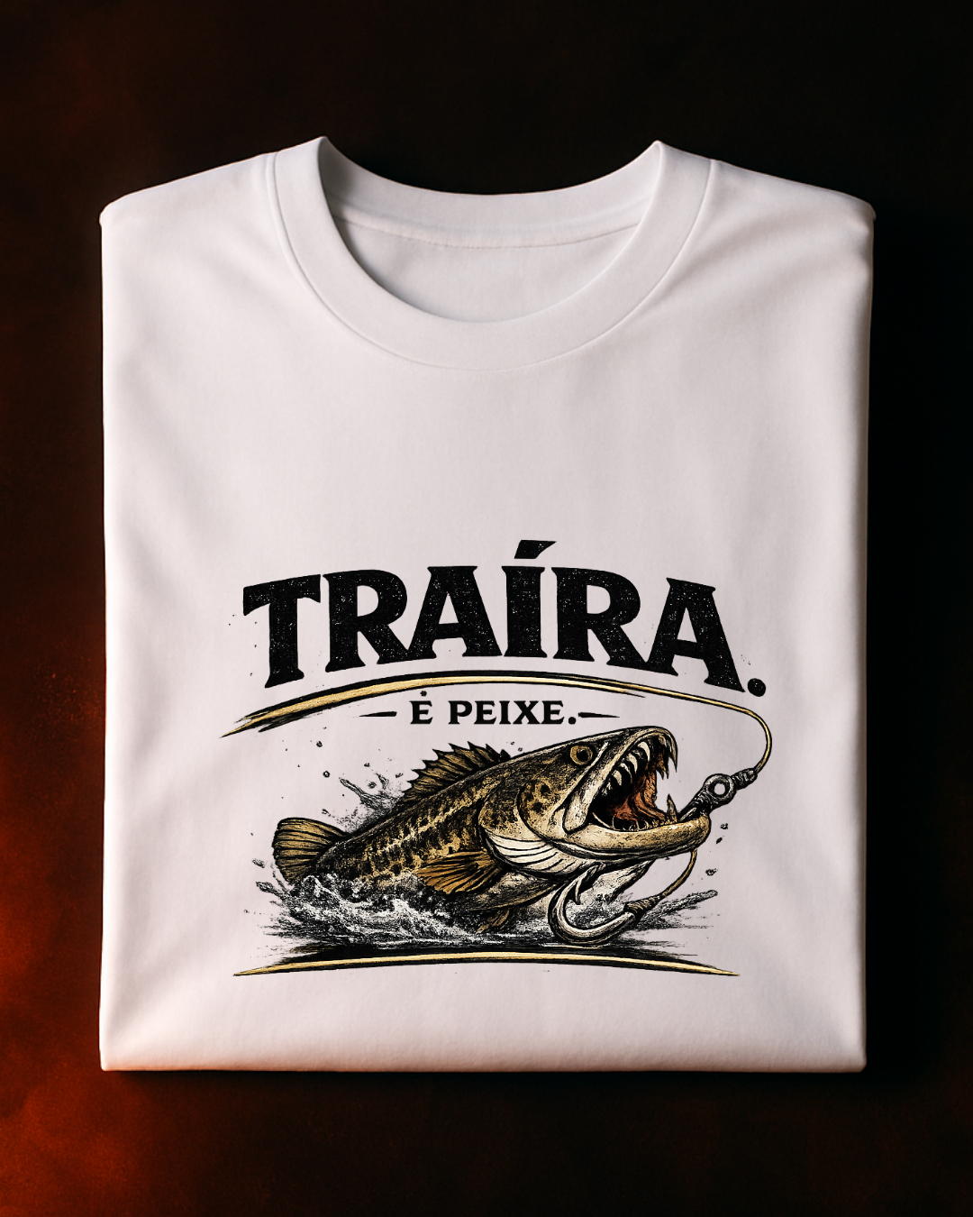 Camiseta Traíra é Peixe detalhe estampa branca - Smokey Wear