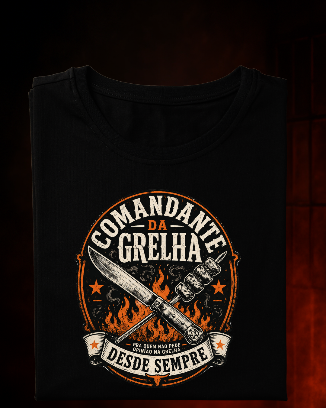 Camiseta Comandante da Grelha | Smkey Wear
