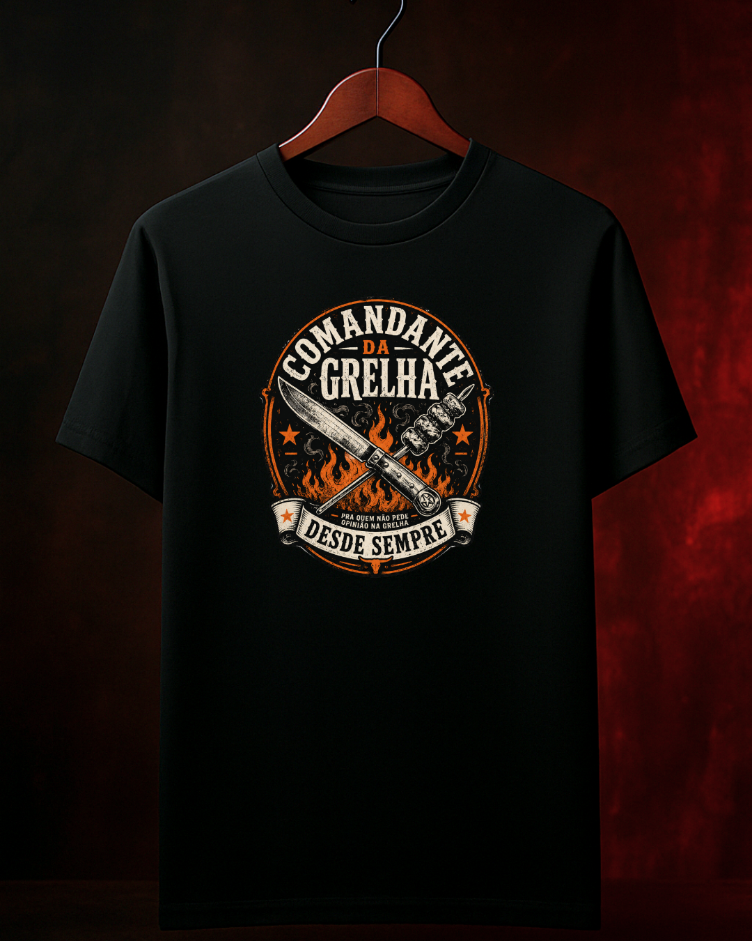 Camiseta Comandante da Grelha | Smkey Wear