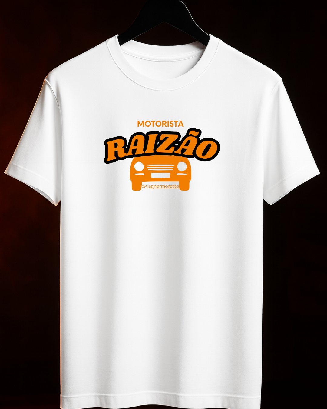 Camiseta Motorista Raizão mockup vista frontal - Smokey Wear