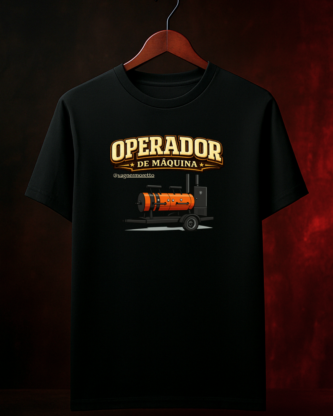Camiseta Operador de Fogo mockup vista frontal - Smokey Wear