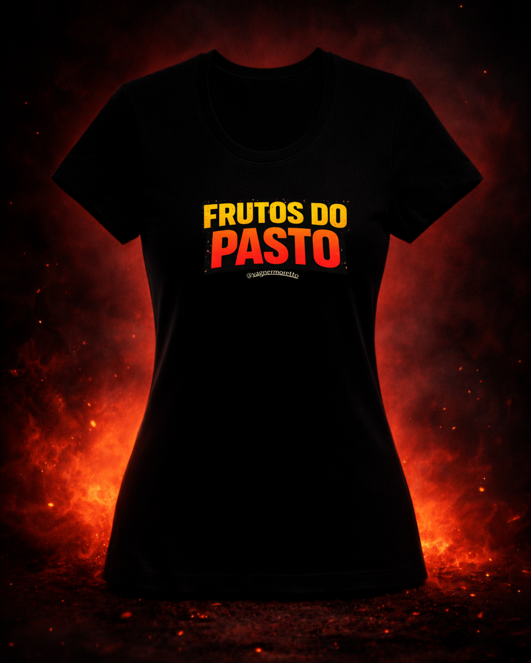Camiseta Frutos do Pasto mockup vista frontal - Smokey Wear