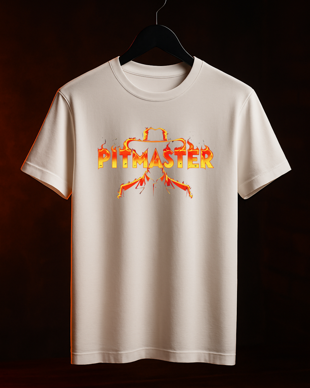 Camiseta Cowboy Fire Smokey Masculina Preta Algodão 100% Estampa Churrasco. Tamanho P ao 4G