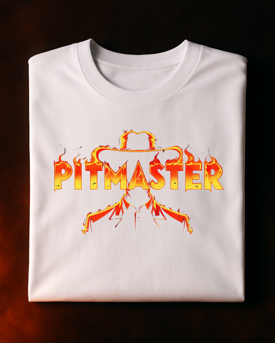 Camiseta Cowboy Fire Smokey Masculina Preta Algodão 100% Estampa Churrasco. Tamanho P ao 4G