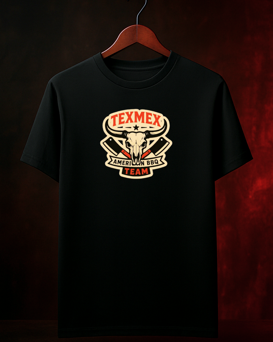 Camiseta Team TexMex BBQ KCBS Brazil preta masculina - Smokey Wear