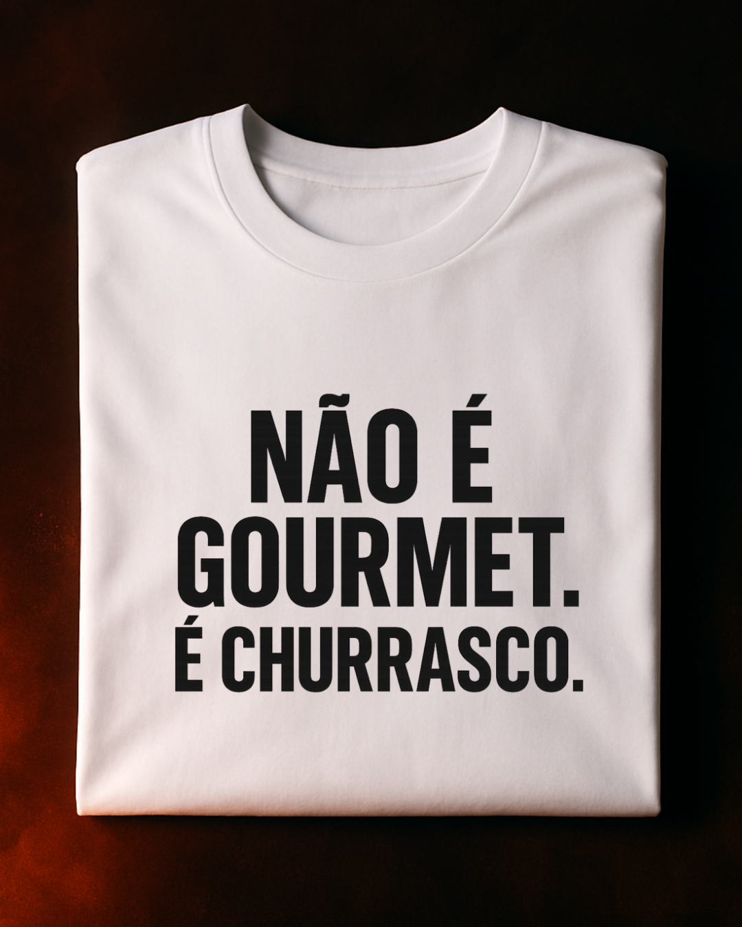 Camiseta É Churrasco Branca feminino vista frontal - Smokey Wear
