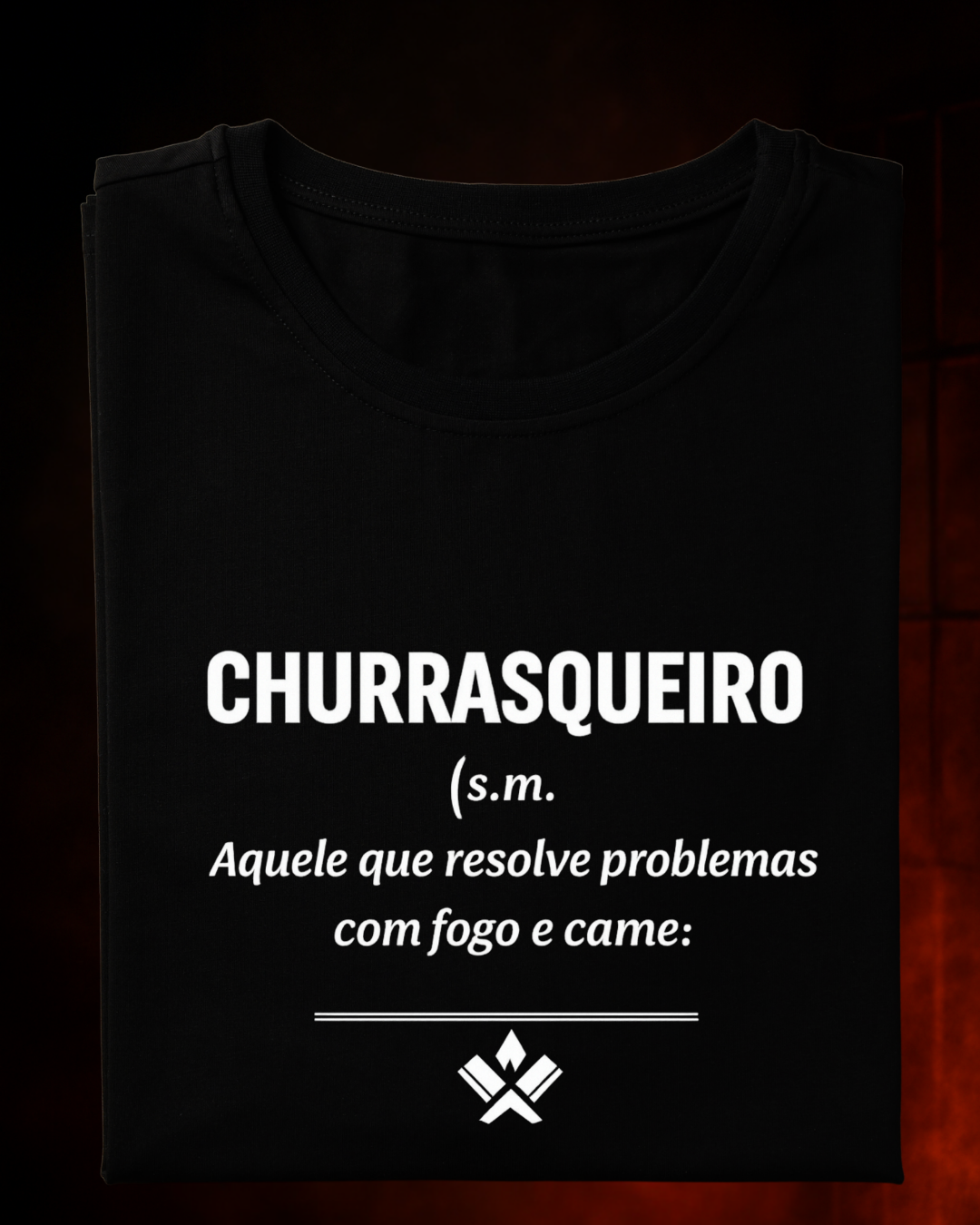 Camiseta Sou Churrasqueiro Preta vista frontal - Smokey Wear