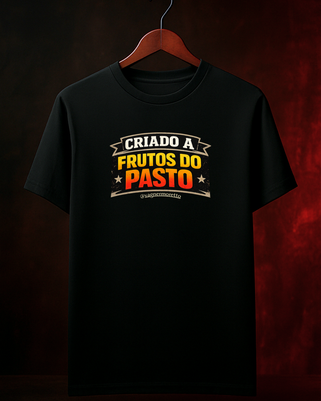 Camiseta Criado a Frutos do Pasto 2 detalhe estampa - Smokey Wear