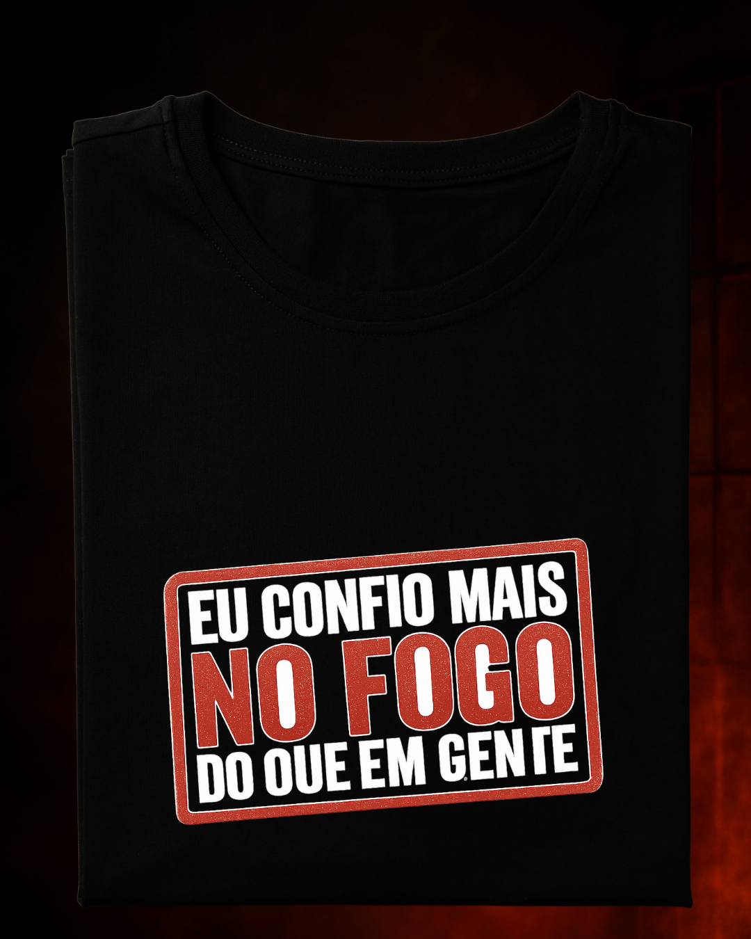 Camiseta Fé no Fogo Preta | Smokey Wear