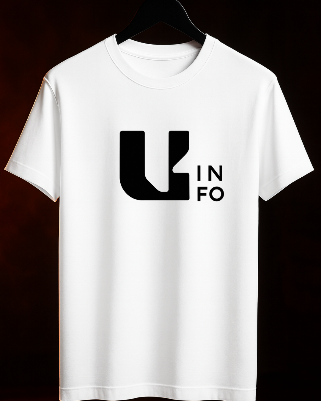 Camiseta “UNI INFO — Logo Preto” | Branca | Masculina e Feminina | 100% Algodão | PP ao 4G