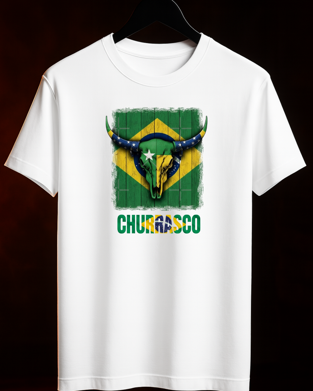 Camiseta Churrasco Nation modelo vista frontal - Smokey Wear