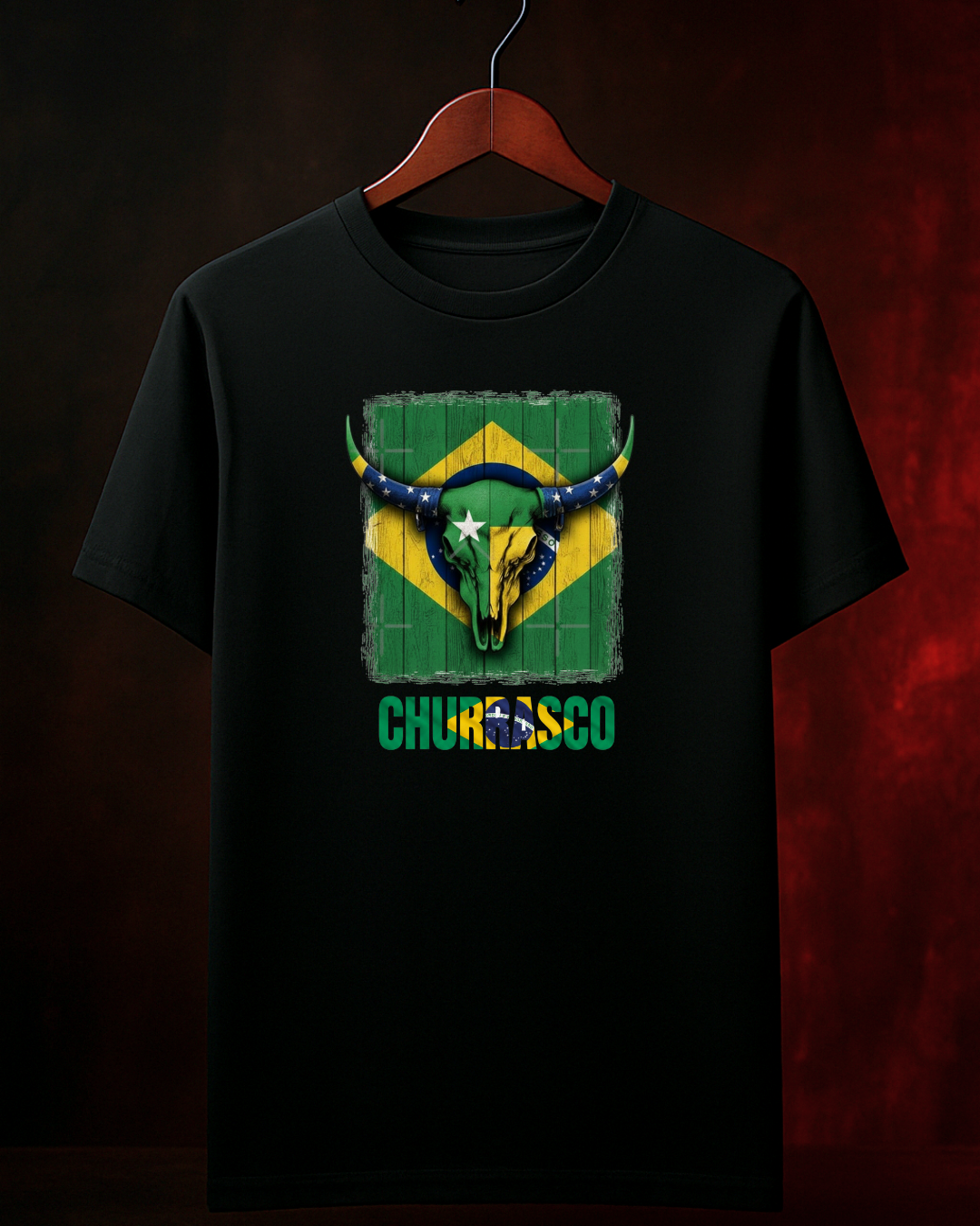 Camiseta Churrasco Nation branca detalhe estampa - Smokey Wear