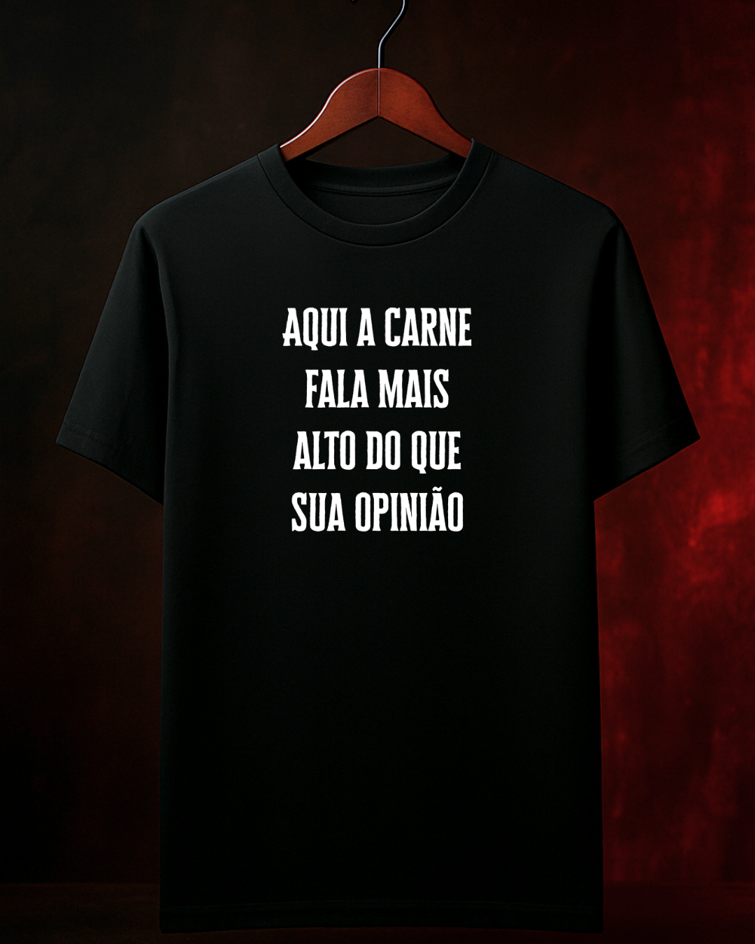 Camiseta Sua Opinião feminino preta vista frontal - Smokey Wear