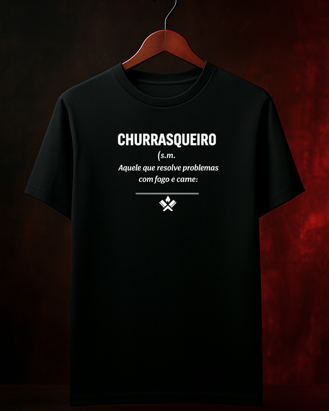 Camiseta Sou Churrasqueiro Preta detalhe estampa - Smokey Wear