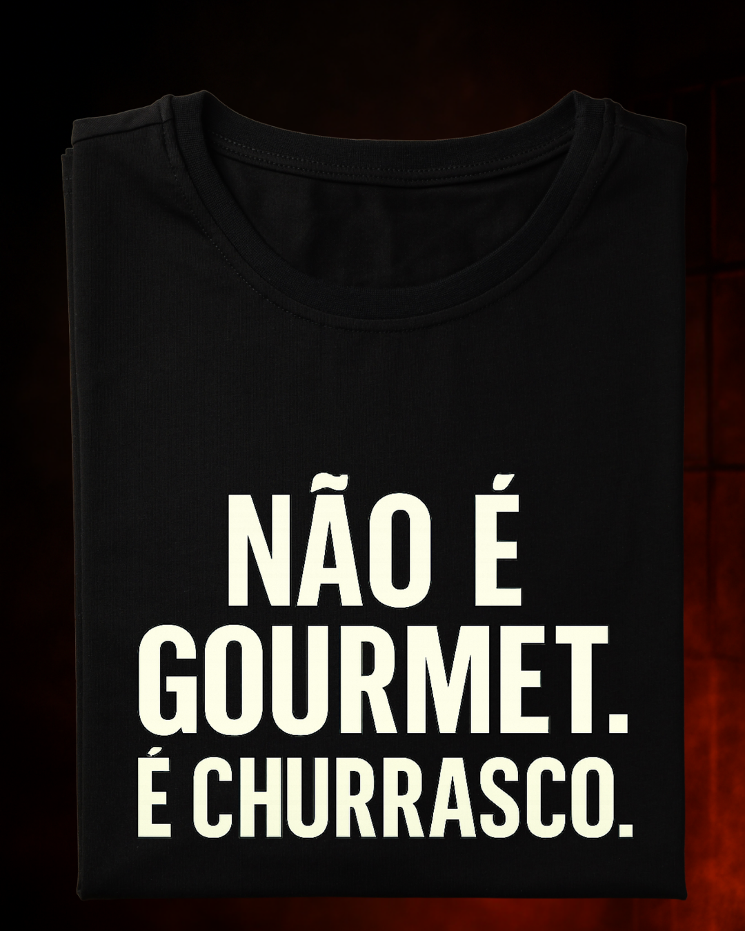 Camiseta É Churrasco Colorida feminino detalhe estampa - Smokey Wear