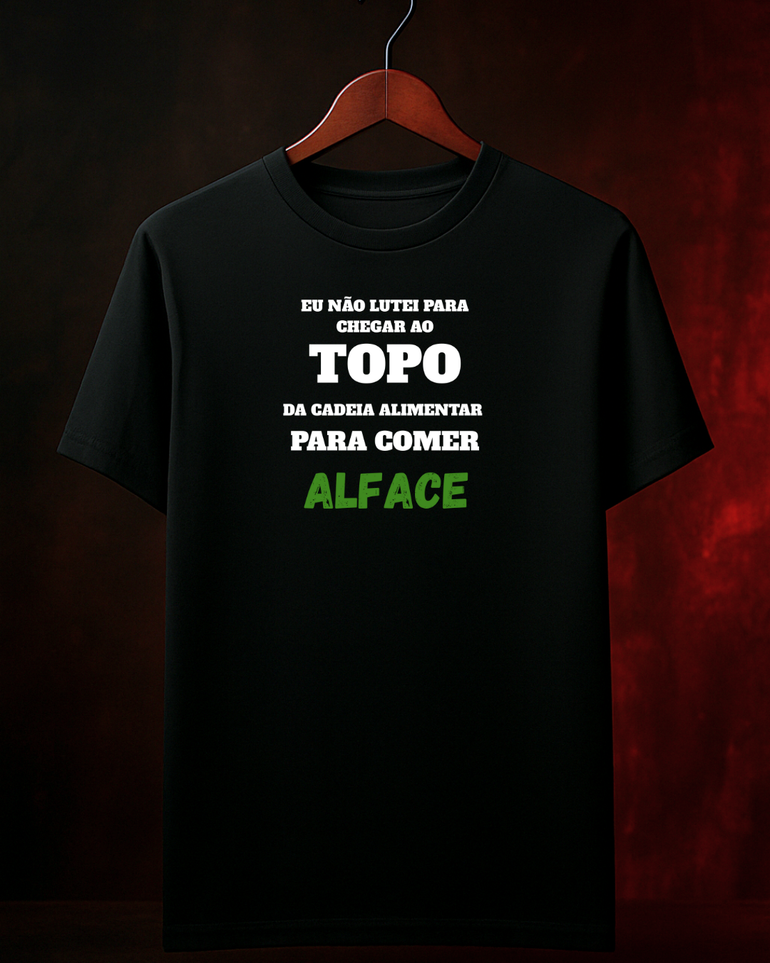 Camiseta Alface Nunca Carnívoro Oficial anti-salada preta - Smokey Wear