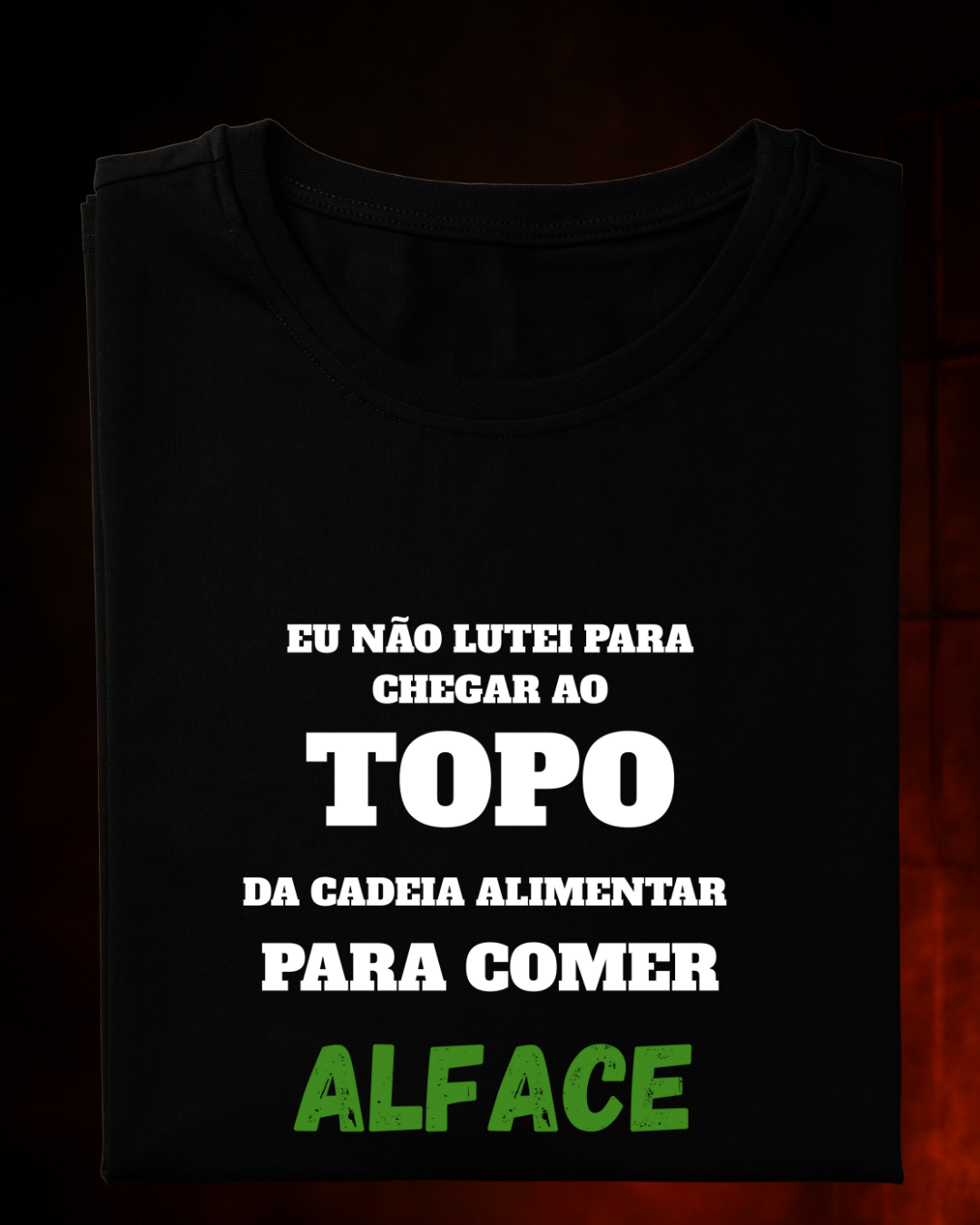 Camiseta Alface Nunca detalhe estampa carnívoro - Smokey Wear