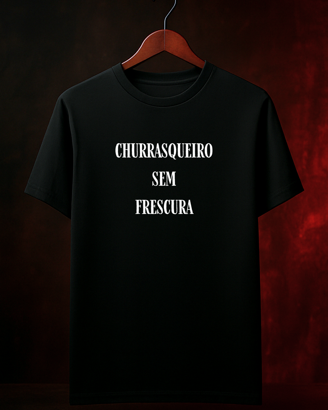 Camiseta Churrasqueiro Raiz vista frontal detalhe - Smokey Wear