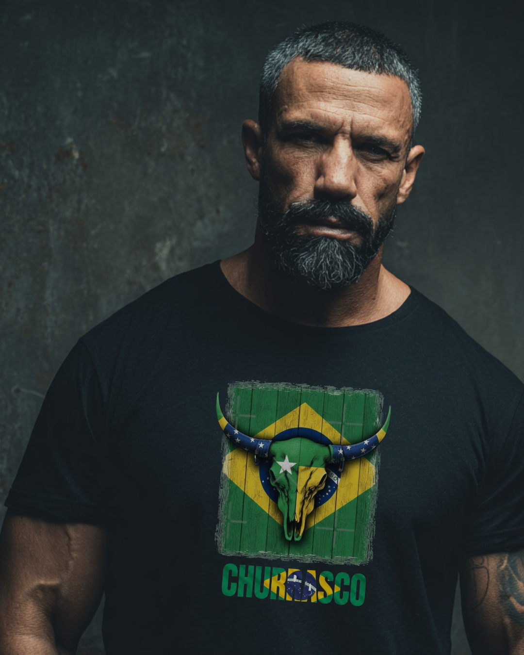 Camiseta Churrasco Nation Brazilian Style preta masculina - Smokey Wear