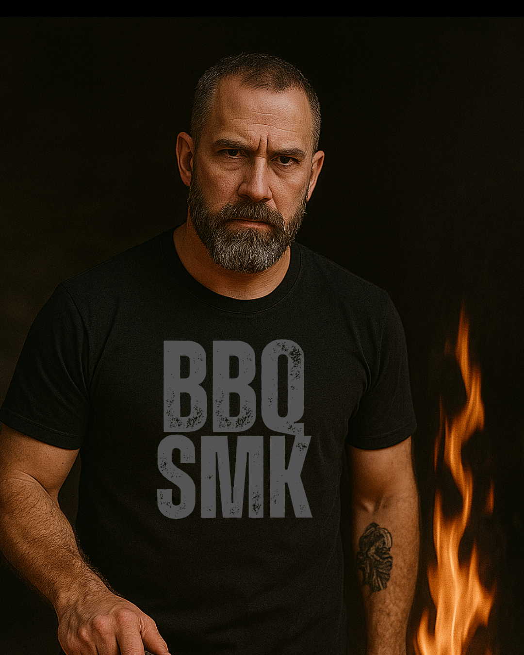 Camiseta BBQ SMK Gray | Smokey Wear
