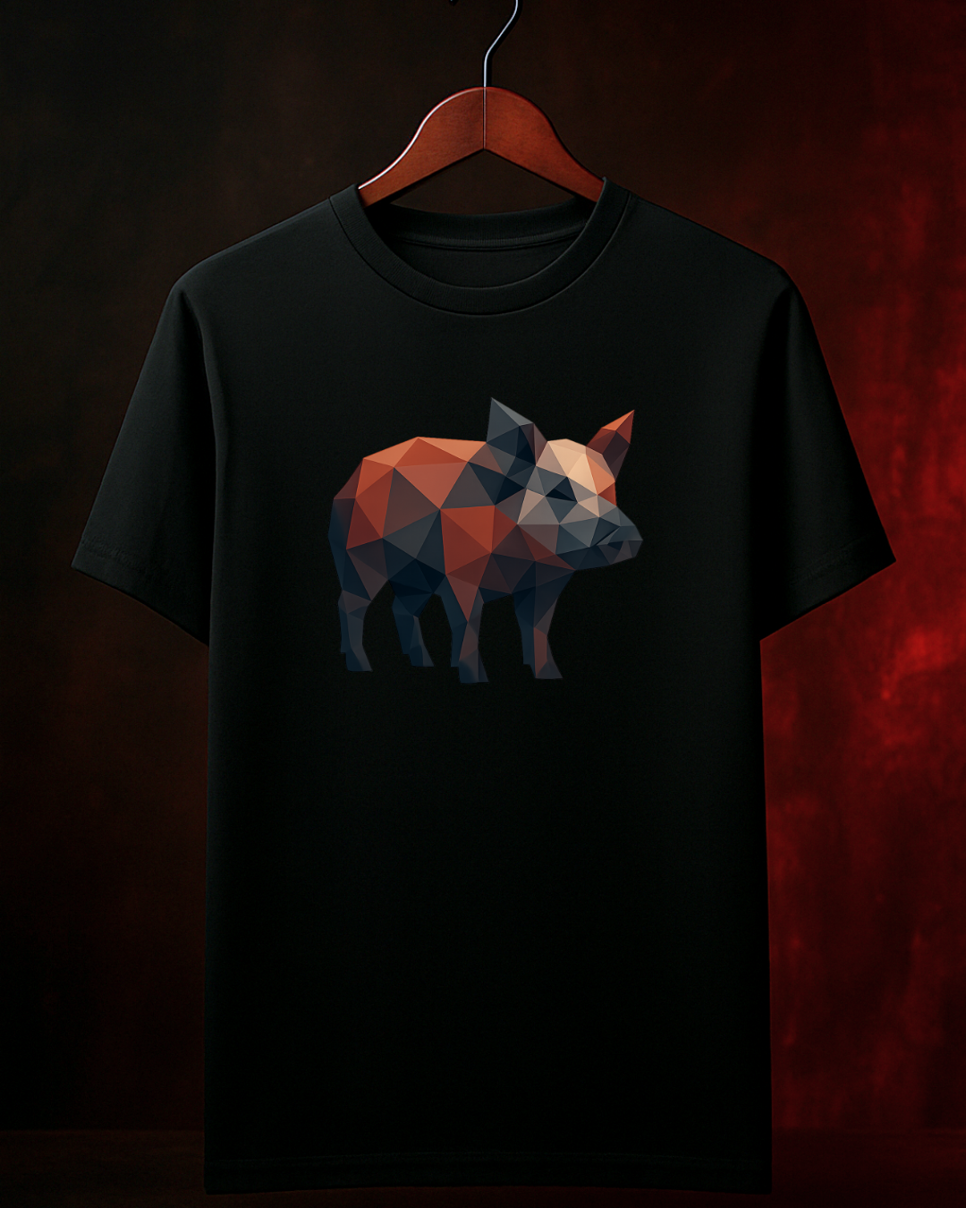 CAMISETA "BACON MATRIX" — Coleção Pig Nation | Preta ou Branca | 100% Algodão | Tamanhos P ao 4G