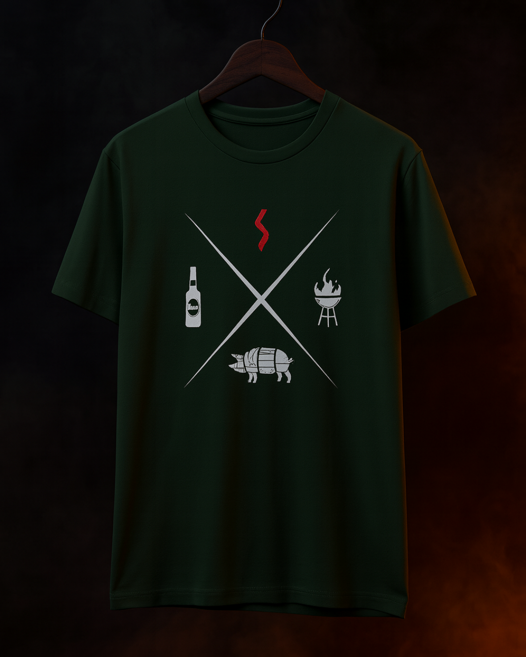 Camiseta Smoke and Swine detalhe estampa - Smokey Wear