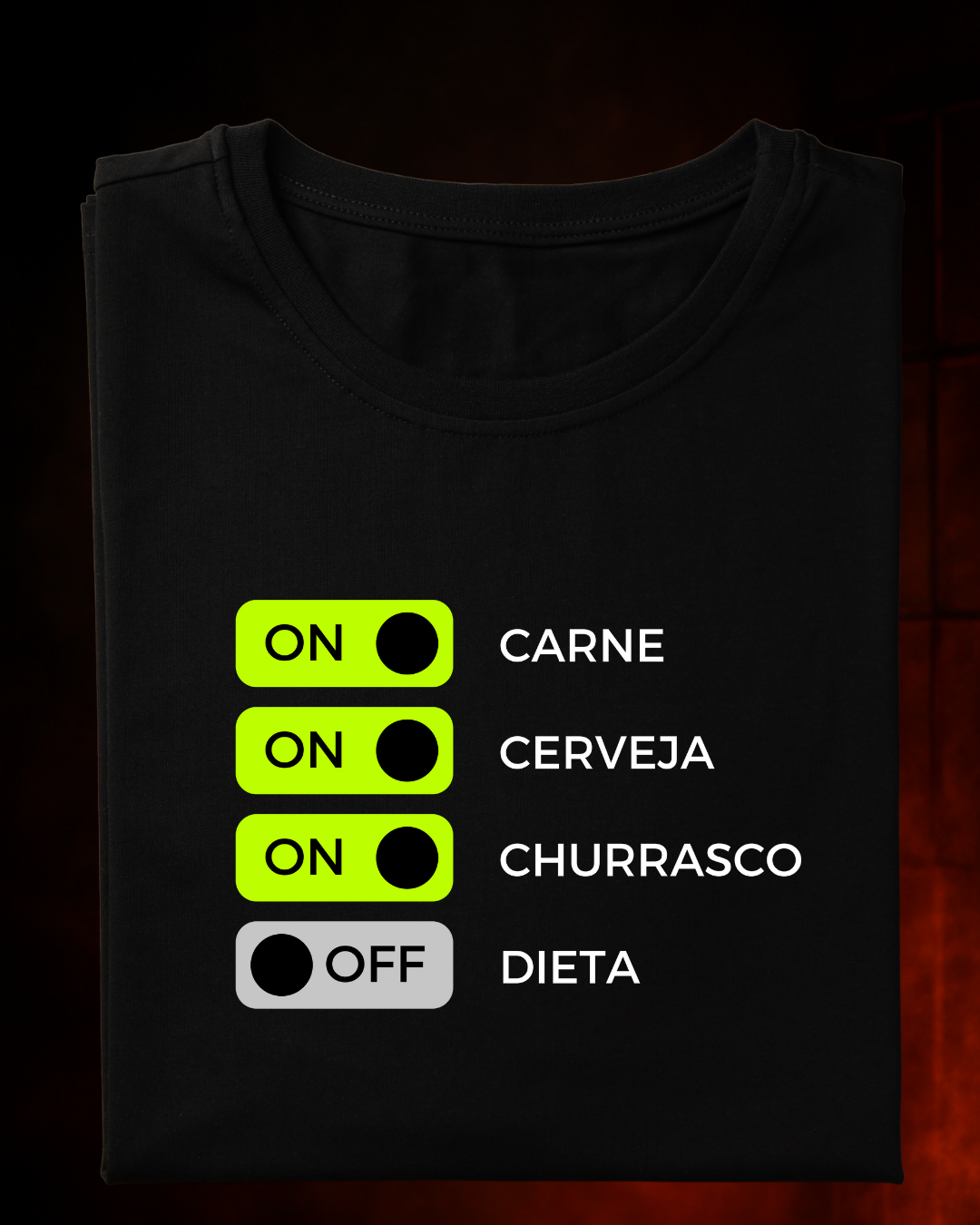 Camiseta Só o Essencial Masculina Preta Algodão 100% Estampa Churrasco Tamanhos P ao 4G