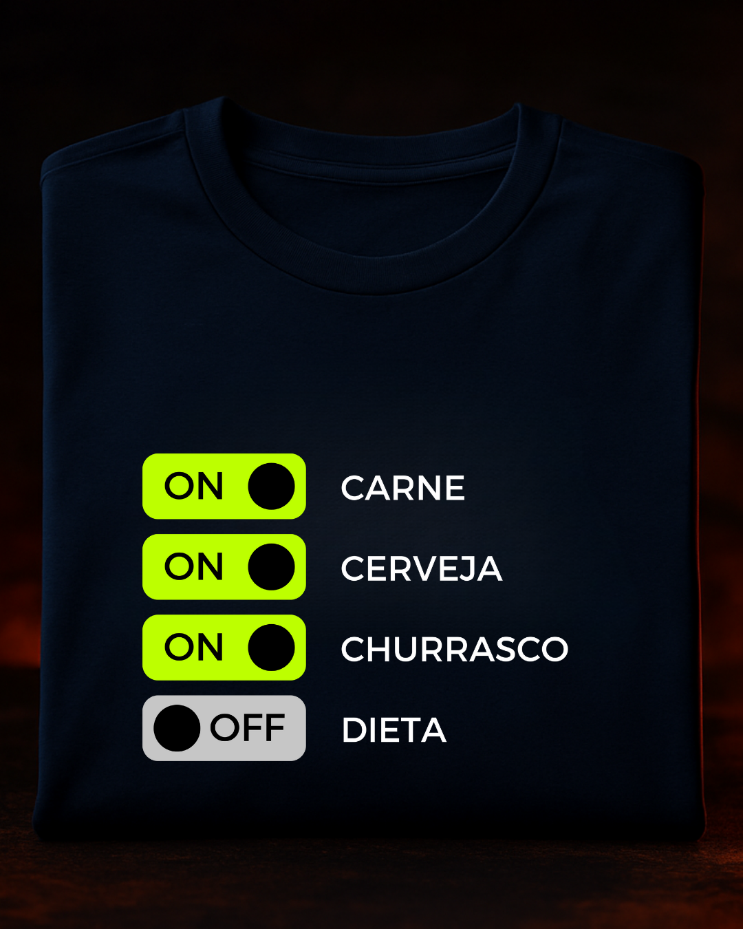 Camiseta Só o Essencial Masculina Preta Algodão 100% Estampa Churrasco Tamanhos P ao 4G