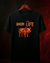 CAMISETA "GOD OF BACON" — PRETA | 100% Algodão | Tamanhos P ao 4G