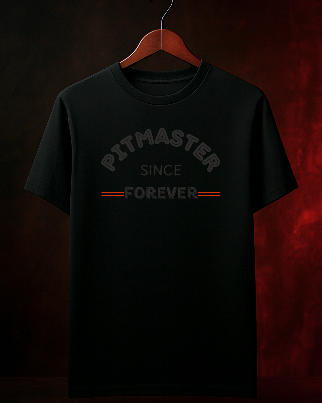 Camiseta BBQ Built In churrasco preta masculina nasceu pronto - Smokey Wear