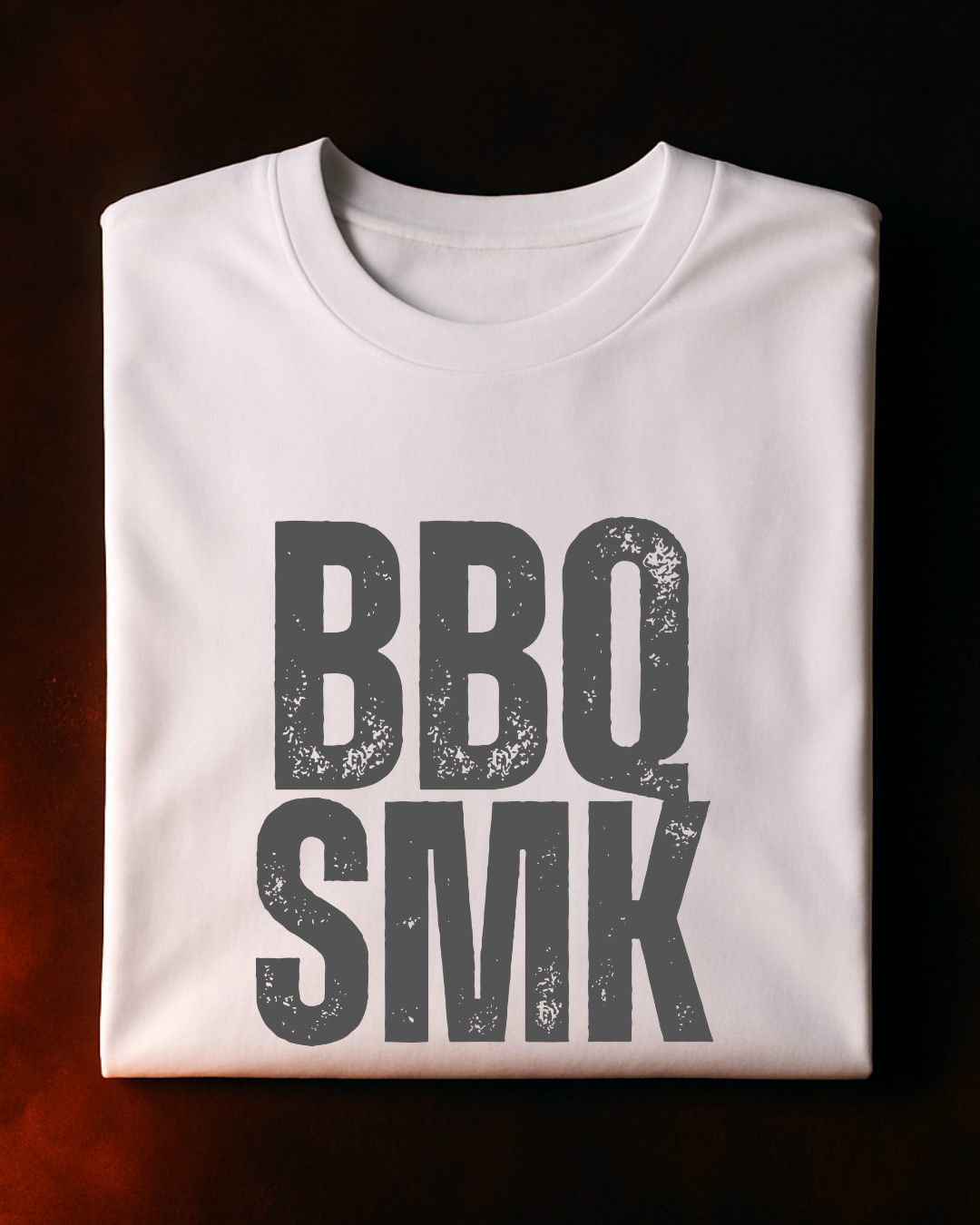 Camiseta BBQ SMK - Gray Smokey Masculina Preta Algodão 100% Estampa Churrasco Tamanhos P ao 4G