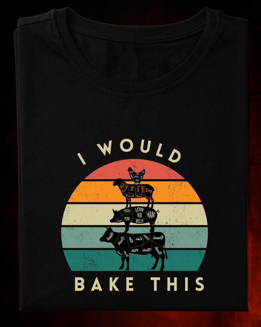 Camiseta I Would Bake This Smokey Masculina Preta Algodão 100% Estampa Churrasco Tamanhos P ao 4G