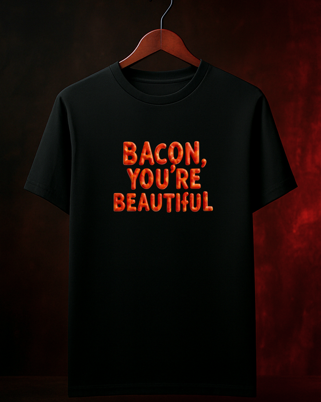 CAMISETA "BACON IS MY TYPE" — CORES: Preta/Branca/AZUL MARINHO/ VERDE | 100% Algodão | Tamanhos P ao 4G
