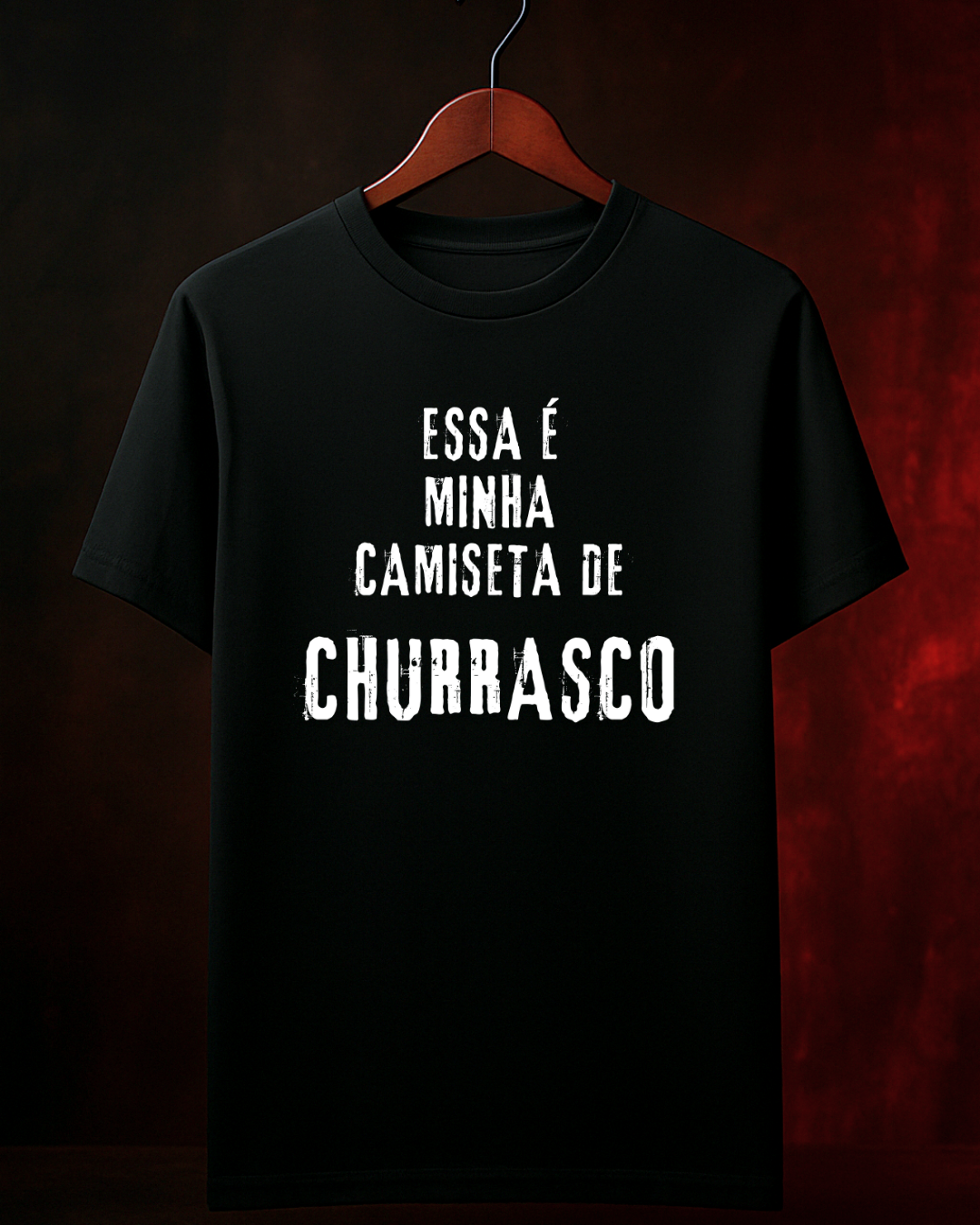 Camiseta Traje de Gala Smokey Masculina Preta Algodão 100% Estampa Churrasco Tamanhos P ao 4G